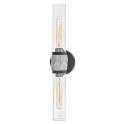 Luminosa Lighting Elstead Hinkley Ellison Bathroom Wall Lamp Contemporary Black, Brushed Nickel Ip44 2X E27 - thumbnail 5