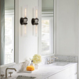 Luminosa Lighting Elstead Hinkley Ellison Bathroom Wall Lamp Contemporary Black, Brushed Nickel Ip44 2X E27 - thumbnail 2