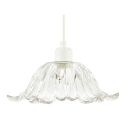 Happy Homewares Art Nouveau Sculptural Clear Glass Pendant Ceiling Lighting Shade - thumbnail 8