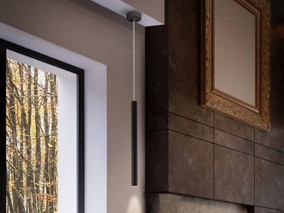 Luminosa Lighting Luminosa Varas Integrated Led Ceiling Pendant Matt Black - Uk Stock - image 1
