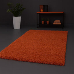 Uetian Terracotta Shaggy Rug Soft Plush Carpet For Living Room & Bedroom (160X230 Cm) - thumbnail 7