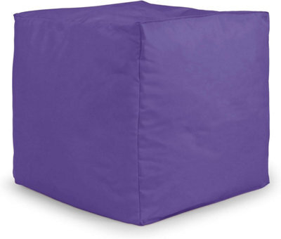 istyle mode Purple Outdoor Bean Bag Footstool Pouffe Water-Resistant 40X40Cm - image 1
