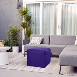istyle mode Purple Outdoor Bean Bag Footstool Pouffe Water-Resistant 40X40Cm - thumbnail 2