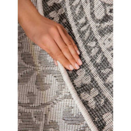The Rugs Rosel Reversible Rug Indoor Outdoor Vintage Flat Woven Low Pile In White - thumbnail 4