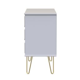 Cube Ready Assembled Matt Indigo & White Media Unit With 2 Shelves & 3 Drawers, (H)97Cm X (W)74Cm X (D)39.5Cm - thumbnail 6