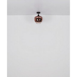 Luminosa Lighting Luminosa Maxy Globe Ceiling Light Matt Black Copper Glass Shade 1X E27 - thumbnail 5
