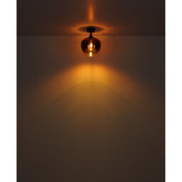 Luminosa Lighting Luminosa Maxy Globe Ceiling Light Matt Black Copper Glass Shade 1X E27 - thumbnail 3