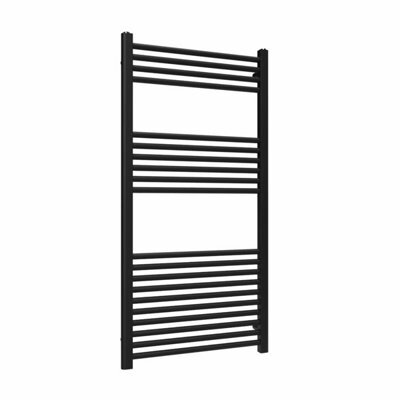 Lux Heat Black Ladder Towel Radiator 1200mm (H) X 600mm (W) - image 1