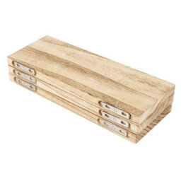Set Of 3 Wooden Floating Shelves Wall Mount Display Storage Wall Rack - thumbnail 3