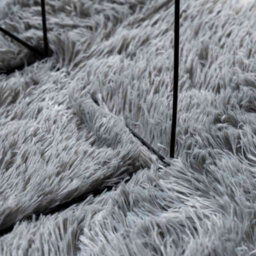 Vidaxl Shaggy Rug High Pile Navarra Light Grey 160X160 Cm Polyester - thumbnail 7