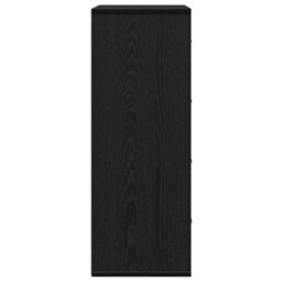 Berkfield Sideboard With Drawer Black Oak 60 X 31 X 84 Cm Engineered Wood - thumbnail 7