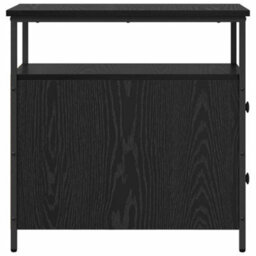 Berkfield Bedside Cabinet With Drawer Black Oak Engineered Wood - thumbnail 7