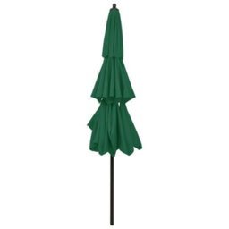 Berkfield Harmful 3-Tier Parasol With Aluminium Pole Green 3 M - thumbnail 4