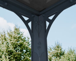 Canopia by Palram Milano 3000 Garden Gazebo - Polycarbonate - L309 X W309 X H225 - Grey - thumbnail 4