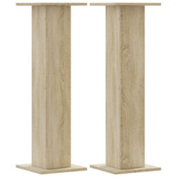 Walplus Speaker Stands 2 Pcs Sonoma Oak 30X30X95 Cm Engineered Wood - thumbnail 2