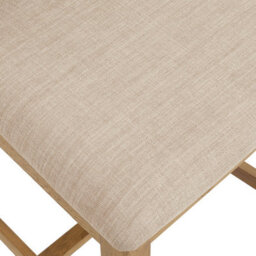 The Furniture Market Cotswold Rustic Smoked Oak Cross Back Dining Chair With Natural Fabric Seat - thumbnail 8