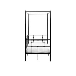 Beliani Four Poster Bed Metal Artonne 90 X 200 Cm (Eu Single) Black - thumbnail 5