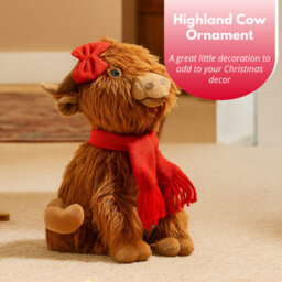 Marco Paul Soft Plush Highland Cow Christmas Decoration - Hairy Hattie - thumbnail 5