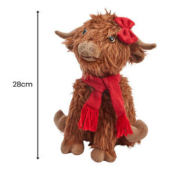 Marco Paul Soft Plush Highland Cow Christmas Decoration - Hairy Hattie - thumbnail 2