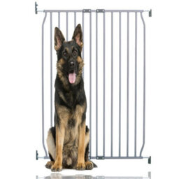 Bettacare Extra Tall Eco Screw Fit Pet Gate, Grey, 80Cm - 90Cm, Extra Tall Gate 100Cm In Height, Screw Fitted Dog Gate - thumbnail 1