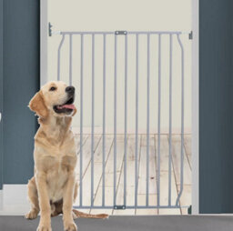 Bettacare Extra Tall Eco Screw Fit Pet Gate, Grey, 80Cm - 90Cm, Extra Tall Gate 100Cm In Height, Screw Fitted Dog Gate - thumbnail 2