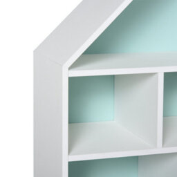 Homcom Kids Bookshelf Chest W/ Drawer Cubes Baby Toy Wood Organizer White - thumbnail 8