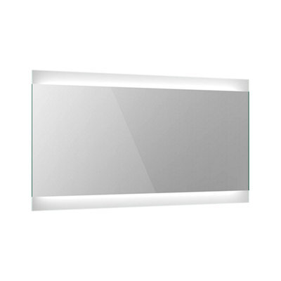 Ibathuk Averra Wall Mounted Led Illuminated Mirror, Modern Bathroom Mirrors With Touch Sensor & Demister Pad, 800 X 400mm - image 1