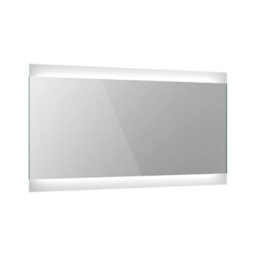 Ibathuk Averra Wall Mounted Led Illuminated Mirror, Modern Bathroom Mirrors With Touch Sensor & Demister Pad, 800 X 400mm
