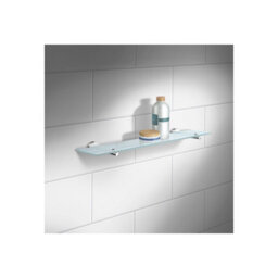 Smedbo Bathroom Frosted Glass 60Cm Shelf With Wall Mount Brackets - thumbnail 2