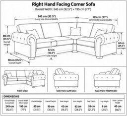 SC FURNITURE LIMITED Grey Fabric Corner Sofa 2C1 Full Back Cushions Milo - thumbnail 2