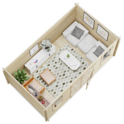 Billyoh Fraya Pent Log Cabin - 5.0M X 3.0M (16 X 10Ft) - 44mm - thumbnail 6