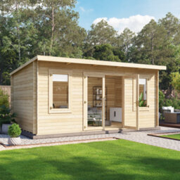 Billyoh Fraya Pent Log Cabin - 5.0M X 3.0M (16 X 10Ft) - 44mm - thumbnail 1