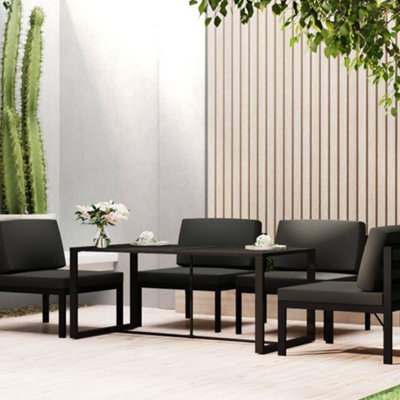 Vidaxl Outdoor Dining Table Anthracite 120X60X66 Cm Aluminium - image 1