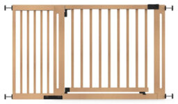 Safetots Wooden Elegance Gate, Natural, 135Cm - 143Cm, Pressure Fit Safety Gate, 73Cm Extra Wide Doorway, Easy Installation