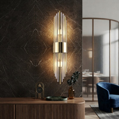Nordic Crystal Wall Lamp Luxury Led Sconce Bedroom Living Room Decorative Light - image 1