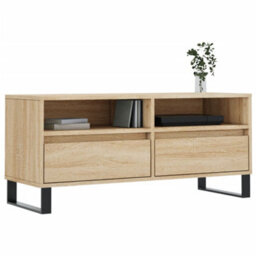 Berkfield Sturdy Tv Cabinet Sonoma Oak 100X34.5X44.5 Cm Engineered Wood - thumbnail 3