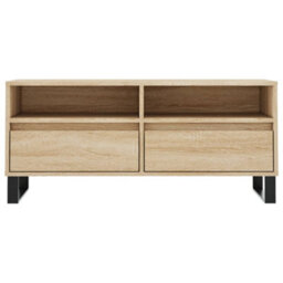 Berkfield Sturdy Tv Cabinet Sonoma Oak 100X34.5X44.5 Cm Engineered Wood - thumbnail 5