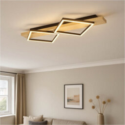 Loops Stylish Modern Black And Brown Led Ceiling Light For Indoor Spaces - thumbnail 1
