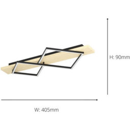 Loops Stylish Modern Black And Brown Led Ceiling Light For Indoor Spaces - thumbnail 4