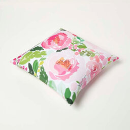Homescapes Luxury Outdoor Cushions 2 Set, Waterproof Filled Cushions, Soft-Touch, Pink Peony, For Garden And Indoors, 45 X 45 Cm - thumbnail 6