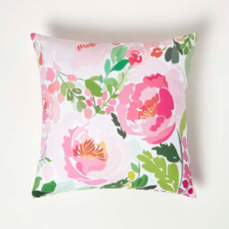 Homescapes Luxury Outdoor Cushions 2 Set, Waterproof Filled Cushions, Soft-Touch, Pink Peony, For Garden And Indoors, 45 X 45 Cm - thumbnail 4