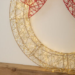 Samuel Alexander 70Cm Light Up Christmas Wreath With 750 Warm White Leds, Timer & Red Bow - thumbnail 6