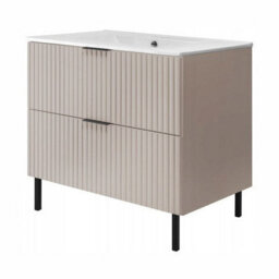 Heze Furniture Flow Standing Bathroom Vanity Cabinet With Basin 80Cm - Cashmere - thumbnail 1