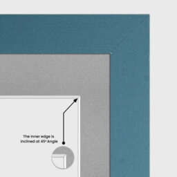 AK Frames 20X16 Navy Blue Modern Multi Photo Frame With Silver Mount - Holds 9 Apertures (2X) 7X5, (7X) 6X4 Photos - thumbnail 7