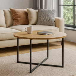 Tollnes Round Coffee Table Oak Craft Gold - thumbnail 2