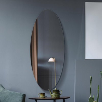 Mirroroutlet The Ovale Frameless Oval Wall Mirror 120Cm X 50Cm - image 1