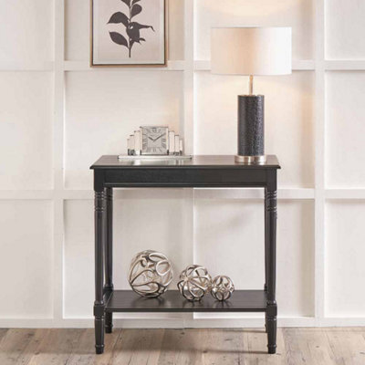 Pacific Lifestyle Heritage Black Pine Wood Console Table - image 1