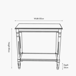 Pacific Lifestyle Heritage Black Pine Wood Console Table - thumbnail 2