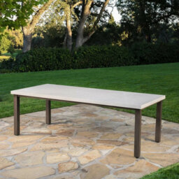 Xample Sunvilla Royce 9 Piece Patio Dining Set Sintered Stone Table Sling Chairs Swivel Rockers Aluminium Frame Cover - thumbnail 7