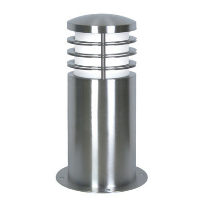 Stylish Outdoor Ip44 Stainless Steel Led Bollard Light With E27 Bulb 15W For Pathways